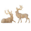 Set 2 Renos oro viejo 32 cms
