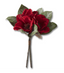 Bouquet de 3 Magnolias rojas terciopelo 43 cms