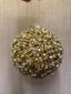 Esfera oro cuencas y perlas 15 cms