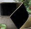 LISTON 4'' X 10 YD TERCIOPELO NEGRO, TRIM ORO Y REVERSO ORO