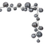 Guirnalda de esferas Pewter brillante/mate 305 cms