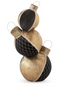 Esferas Negro y oro en velvet c/joyas 61 cms