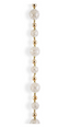 Guirnalda / cadena esferas nevadas oro/bronce 178 cms