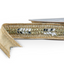 Liston 1" X 5 Yds Gold Jeweled Wired Ribbon