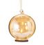 Esfera oro vidrio con vela 13 cms