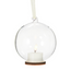 Esfera traslucida vidrio con vela  13 cms
