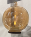 Esfera oro vidrio con vela 13 cms