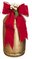 Campana oro rojo con moño 50 cms