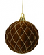 Esfera chocolate velvet c/oro 15 cms - re