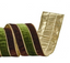Liston VELVET OVERLAY STRIPE RIBBON BURG/GREEN 4"X 5YD
