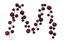 Guirnalda de esferas burgundy 305 cms
