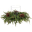 Corona portavela cristal c piñas 30 cms